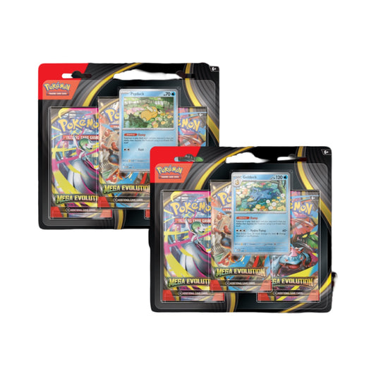Mega Evolutions 3 Pack Blister Pokemon Trading Card Game