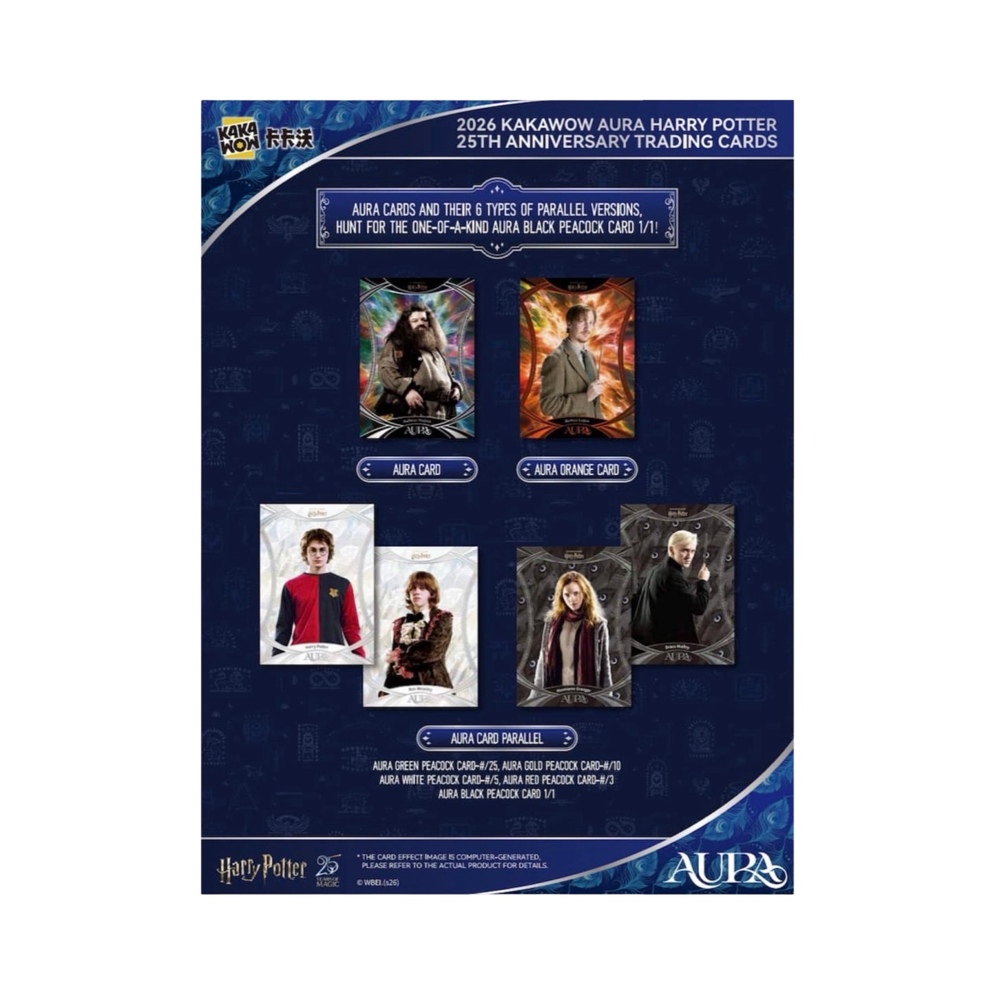 2026 Harry Potter Aura Booster Pack/Box Kakawow 25h Anniversary Trading Card Set