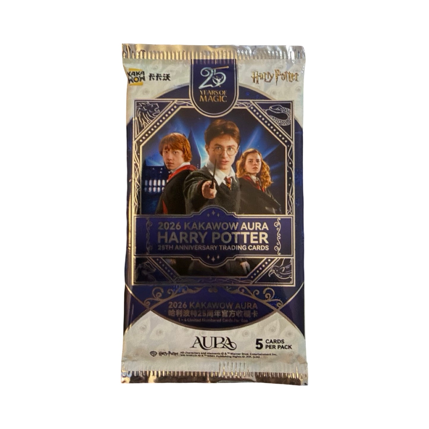2026 Harry Potter Aura Booster Pack/Box Kakawow 25h Anniversary Trading Card Set