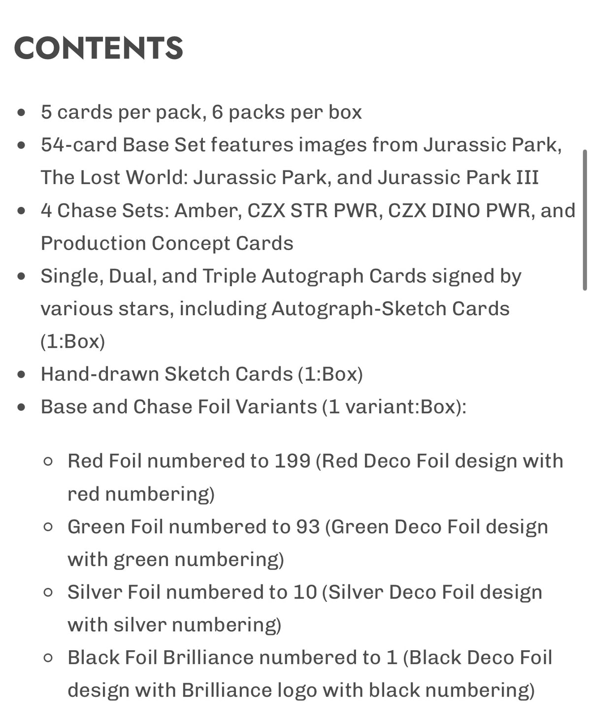 Cryptozoic 2026 Jurassic Park Box