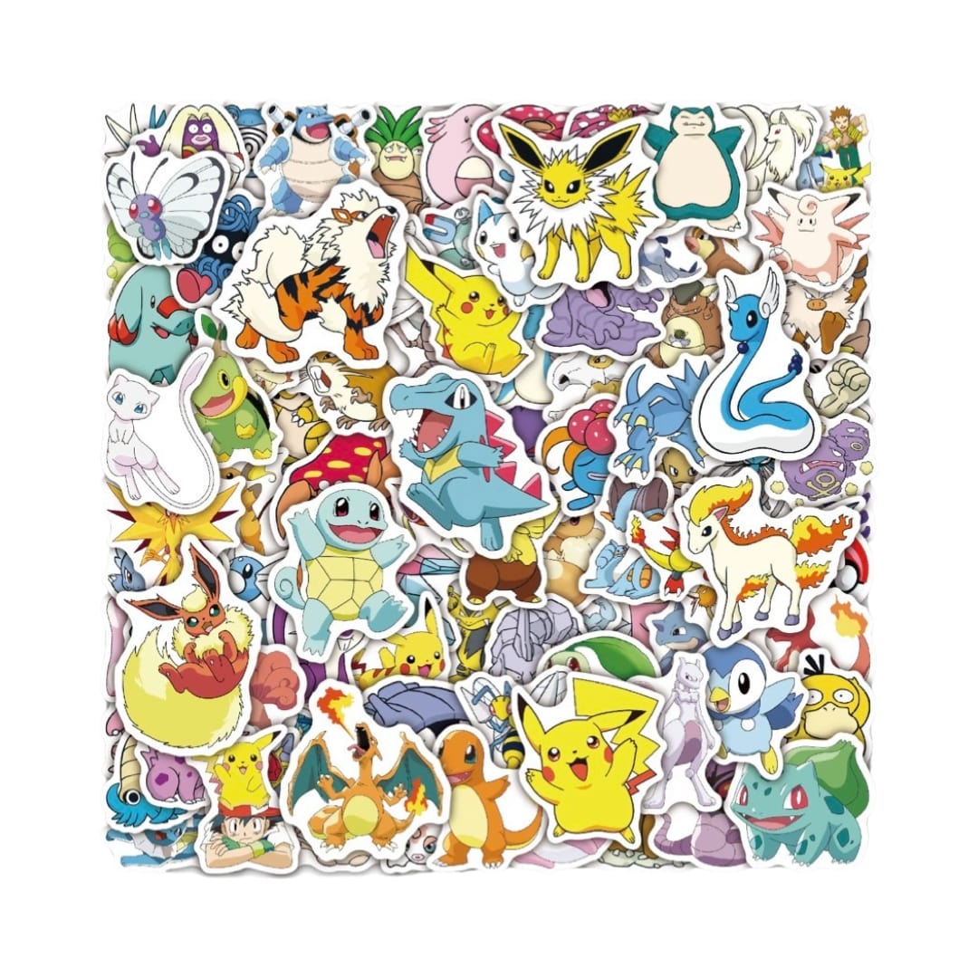 Pokémon Stickers Mixed Lot 100 Pieces